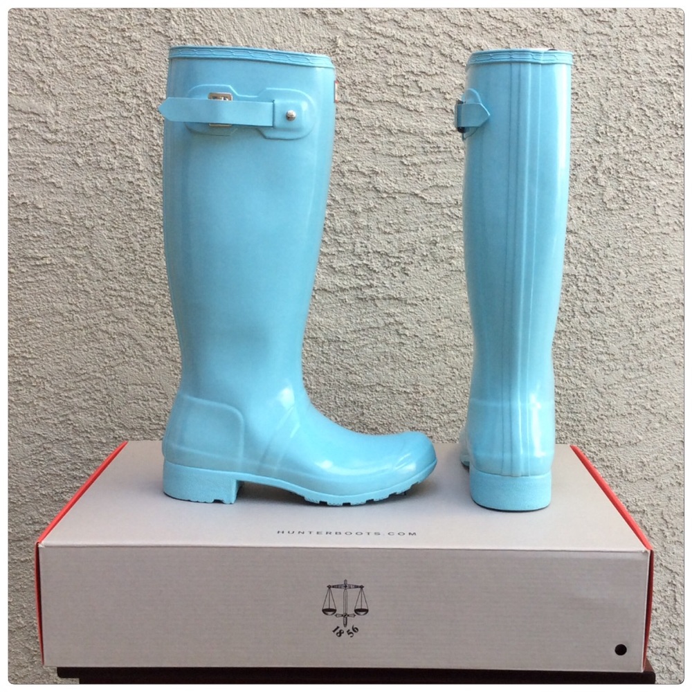 ❌SOLD❌  Hunter Mint "Tiffany Blue" Rain Boots NWT